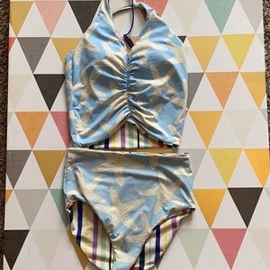 RADSWIM TWEEN REVERSIBLE CORA TANKINI/size14 girls